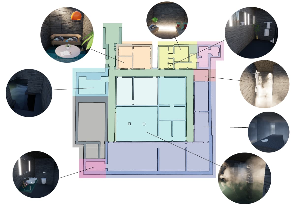 Floor Plan Spaces Visualised